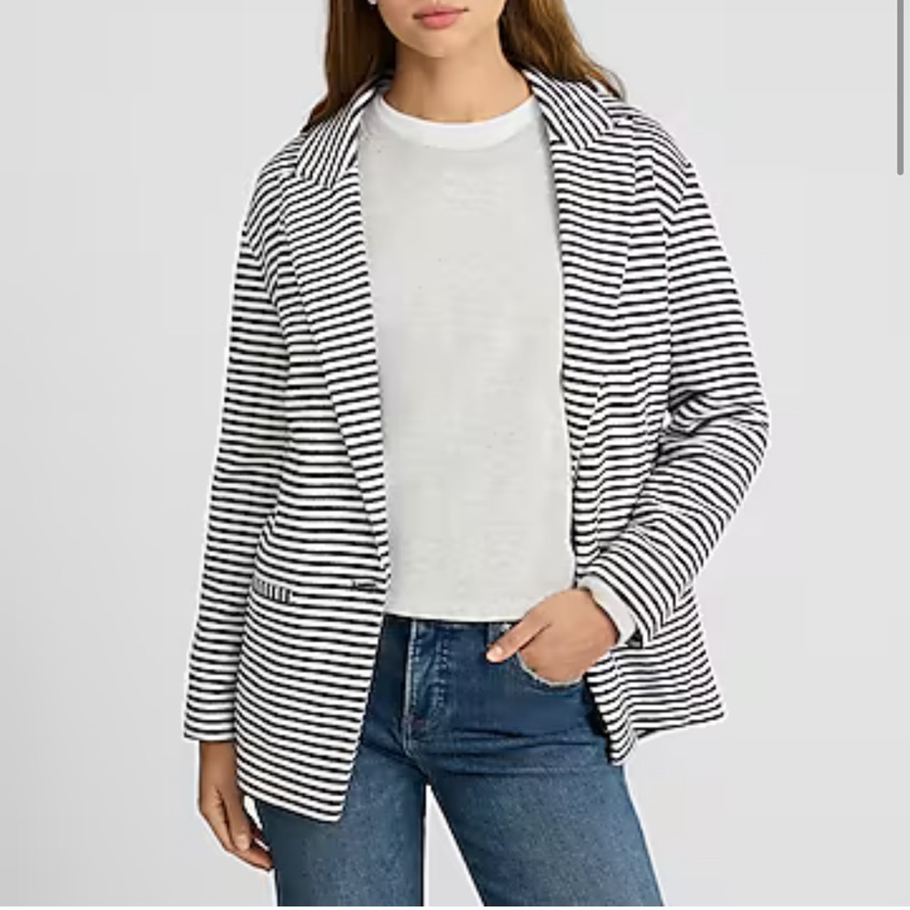 Christina Lehr Striped jersey blazer M